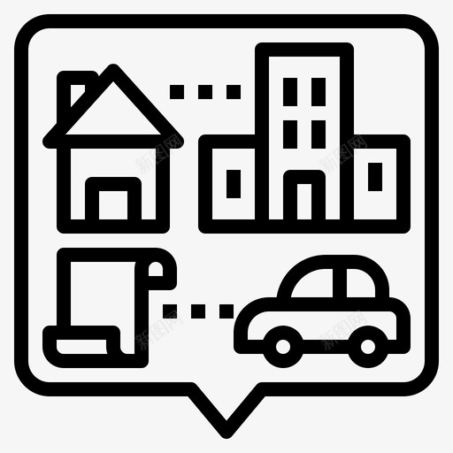 抵押物汽车契据图标svg_新图网 https://ixintu.com 不动产 个人贷款 契据 抵押物 汽车
