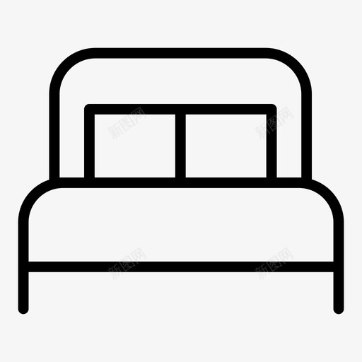 床卧室旅馆图标svg_新图网 https://ixintu.com 卧室 家里的生活轮廓 床 旅馆 晚上 睡觉