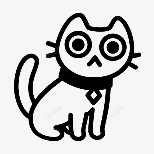 猫可爱家猫图标svg_新图网 https://ixintu.com 动物 可爱 宠物 家猫 小猫 猫