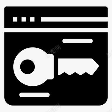 锁定浏览器密钥图标图标