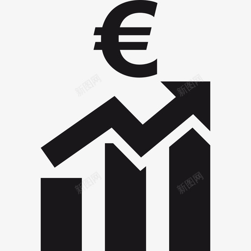 上升欧元条形图图表图标svg_新图网 https://ixintu.com 上升欧元 交易股票 图表 条形图