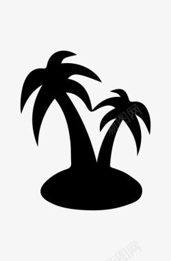棕榈树加利福尼亚岛图标图标