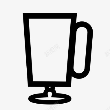 爱尔兰咖啡玻璃玻璃器皿图标图标