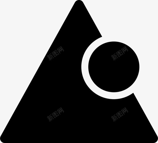 形状圆图案图标svg_新图网 https://ixintu.com 三角形 几何 图案 圆 填充几何图形 形状