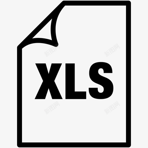 xls扩展名文件图标svg_新图网 https://ixintu.com xls 扩展名 文件 格式 格式化文件 类型