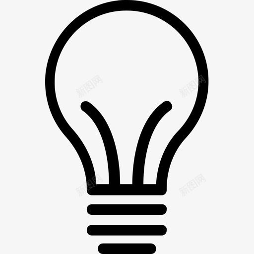 灯泡电灯泡照明图标svg_新图网 https://ixintu.com 学校和教育平滑线图标 灯 灯泡 照明 电灯泡