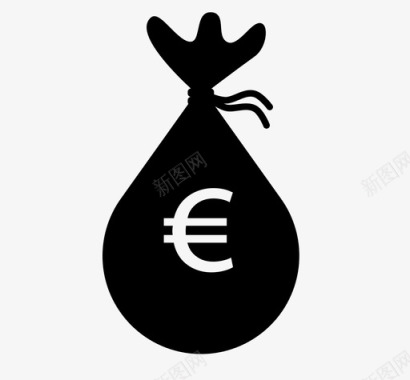 钱袋银行欧元图标图标