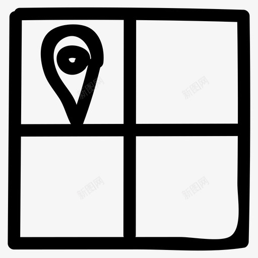 手绘区域gps地图图标svg_新图网 https://ixintu.com gps pin 地图 地图和导航 导航 手绘区域 指针
