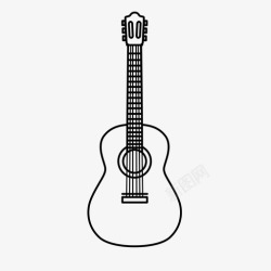 吉他西班牙吉他原声音乐图标高清图片