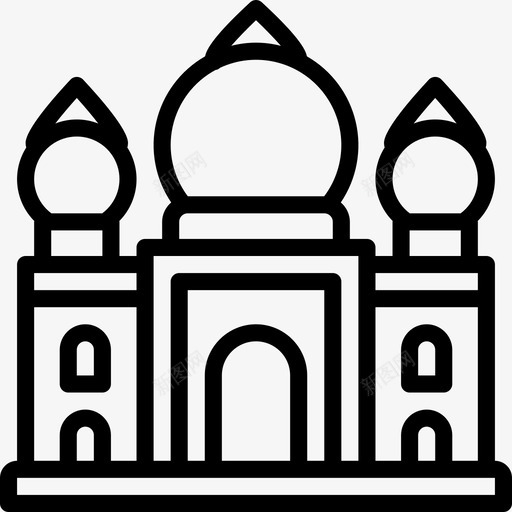 土耳其建筑建筑清真寺图标svg_新图网 https://ixintu.com 土耳其建筑 宗教 建筑 建筑轮廓 清真寺
