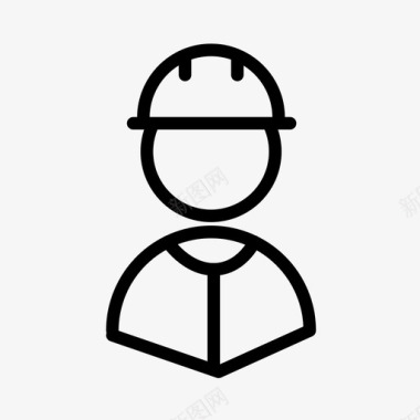 建筑工人工程师劳工图标图标