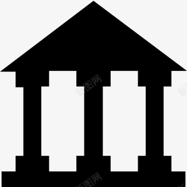 建筑物银行法院图标图标