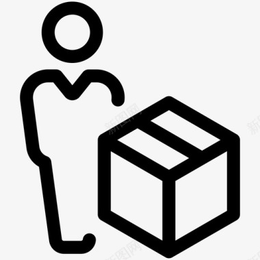 送货服务箱子搬家服务图标图标