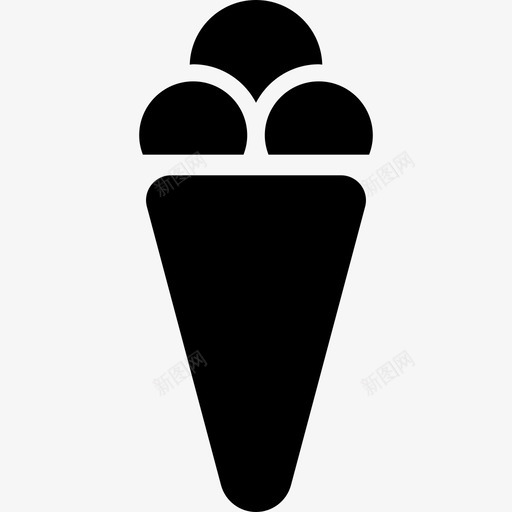 三球冰淇淋蛋卷食品购物中心图标svg_新图网 https://ixintu.com 三球冰淇淋蛋卷 购物中心 食品