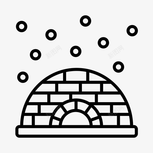 冰屋北极圣诞节图标svg_新图网 https://ixintu.com 冰屋 北极 圣诞节 挪威 爱斯基摩 芬兰