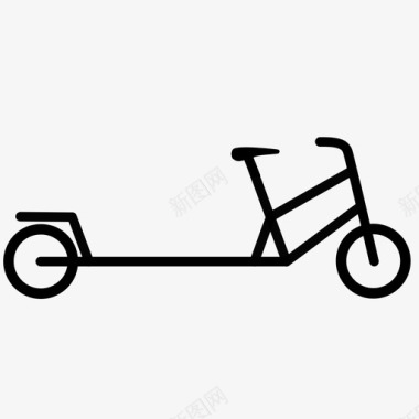 低尾载货自行车载货自行车移动性图标图标