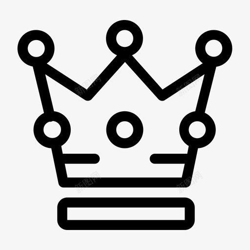 王冠棋子国王图标svg_新图网 https://ixintu.com 国王 棋子 王冠 王后 皇室