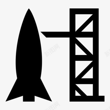 发射台港口火箭图标图标