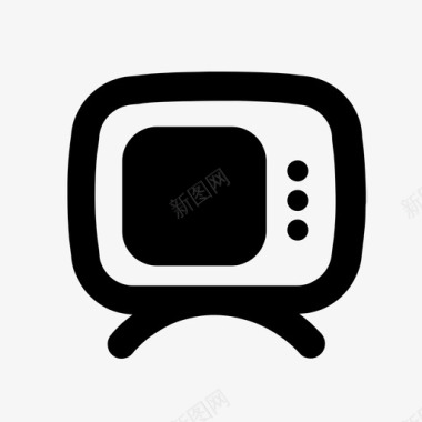 电视经典电视娱乐图标图标