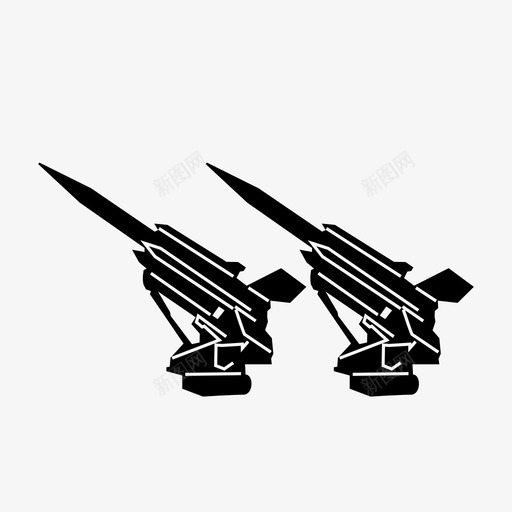 防空导弹发射装置防空制导图标svg_新图网 https://ixintu.com 制导 防空 防空导弹发射装置