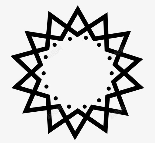 阿拉伯花纹艺术图标svg_新图网 https://ixintu.com 伊斯兰 艺术 花卉 设计 阿拉伯花纹