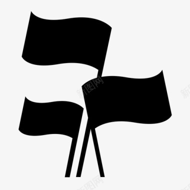 旗帜庆典聚会图标图标