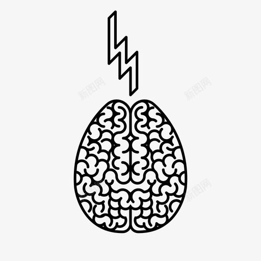 脑震荡脑电波人脑图标svg_新图网 https://ixintu.com 人脑 大脑人工智能 想法 脑电波 脑震荡