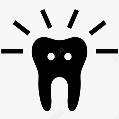 牙痛龋齿蛀牙图标图标