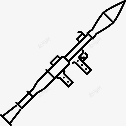 火箭发射器战斗战争图标svg_新图网 https://ixintu.com 战争 战争大纲64x64 战斗 武器 火箭发射器