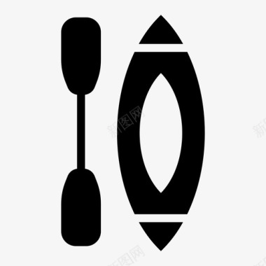 独木舟划船皮划艇图标图标