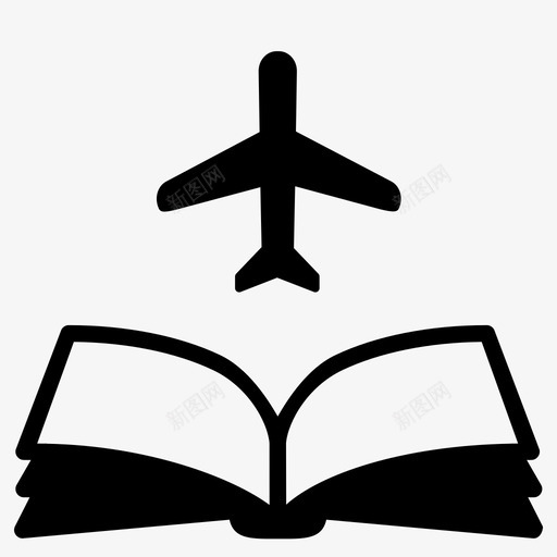 旅游书籍打开阅读图标svg_新图网 https://ixintu.com 打开 旅游书籍 旅行 来源 阅读