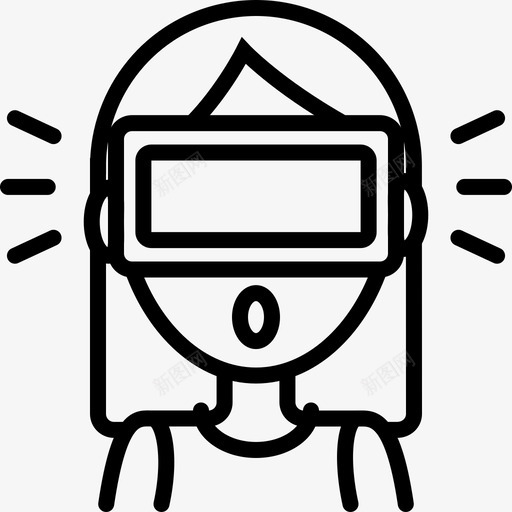 虚拟现实体验虚拟现实虚拟现实眼镜图标svg_新图网 https://ixintu.com 技术未来 虚拟现实 虚拟现实体验 虚拟现实眼镜