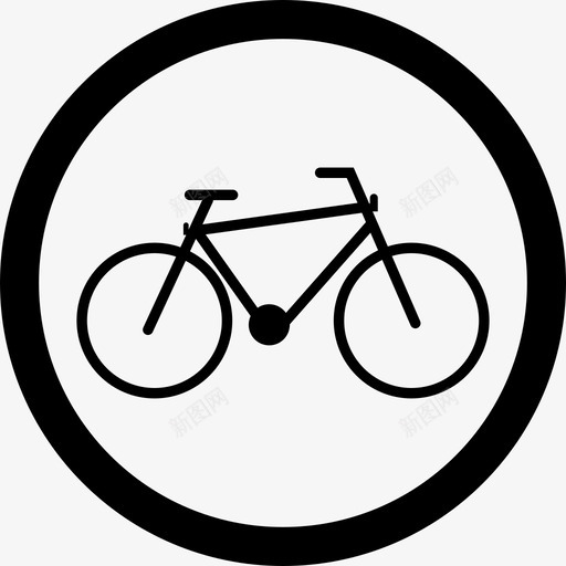 自行车交通自行车路标图标svg_新图网 https://ixintu.com 自行车 自行车交通 街道 街道标志 警告 路标