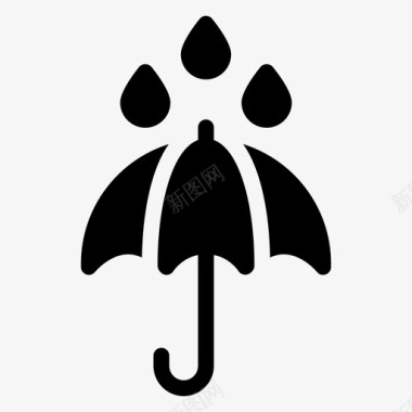 雨保护保险箱图标图标