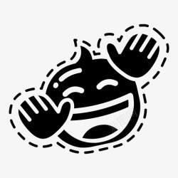 表情跳舞的香蕉跳舞微笑可爱的表情图标高清图片