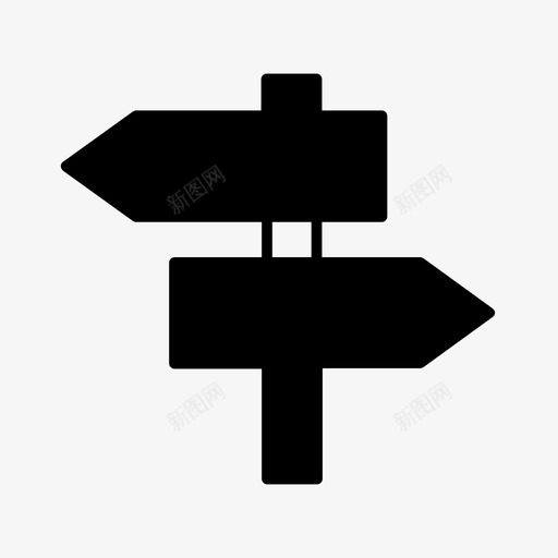 方向标志方向牌路线板图标svg_新图网 https://ixintu.com 方向标志 方向牌 标志杆 路线图 路线板