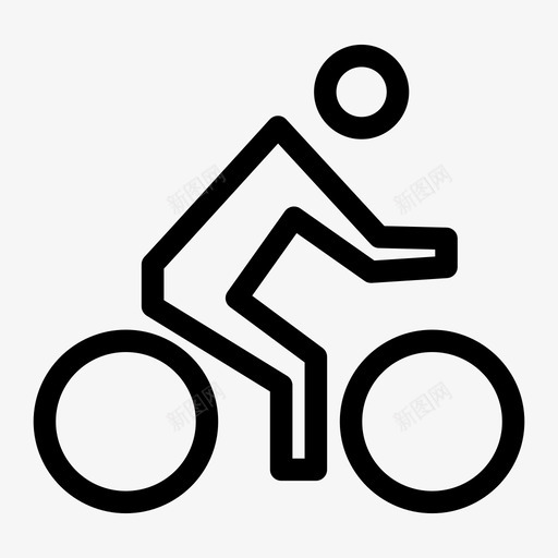 自行车人图标svg_新图网 https://ixintu.com 人 自行车