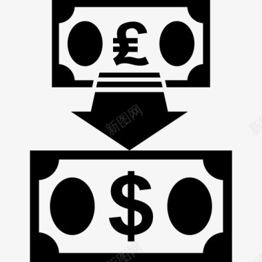 英镑兑美元换算货币图标图标