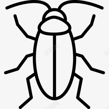 蟑螂昆虫臭虫图标图标