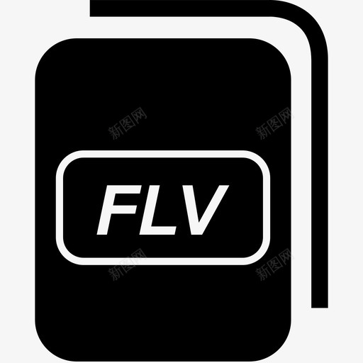 flv文件flash格式图标svg_新图网 https://ixintu.com flash flv文件 文件格式 格式 视频