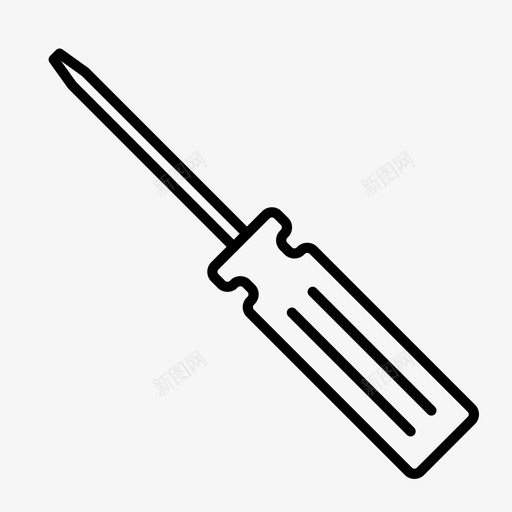 螺丝刀建筑工建筑图标svg_新图网 https://ixintu.com 工具 工具箱 建筑 建筑工 翻新 螺丝刀