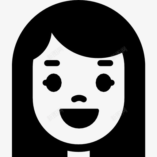 女孩兴奋情绪脸图标svg_新图网 https://ixintu.com 女人 女孩兴奋 情绪 脸 脸的表情和情绪