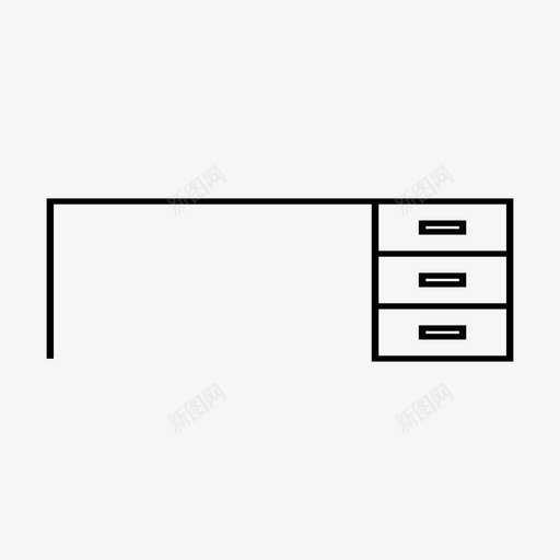 书桌箱子抽屉图标svg_新图网 https://ixintu.com 书桌 家具 抽屉 桌子 箱子