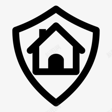 家庭安全掩护保护图标图标