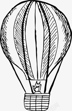 热气球气球手绘图标图标