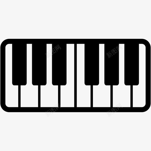 钢琴乐器键盘图标svg_新图网 https://ixintu.com 乐器 演奏 钢琴 键盘 音乐
