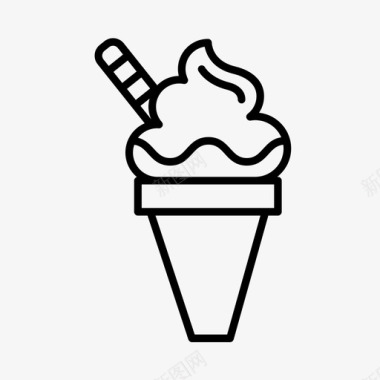 冰淇淋筒游乐园嘉年华图标图标
