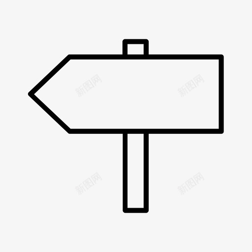 方向标志方向牌左侧图标svg_新图网 https://ixintu.com 左侧 方向标志 方向牌 标志杆 路线图 路线板