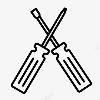 螺丝刀建筑工建筑图标图标