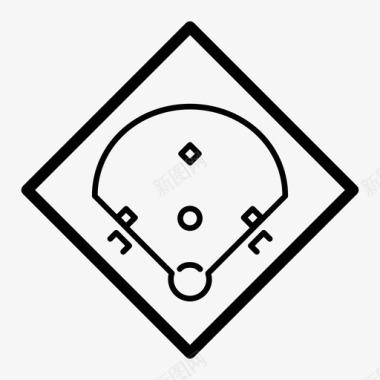 棒球场钻石体育图标图标